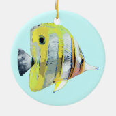 Koperbandvlinder Keramisch Ornament (Achterkant)