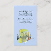 Koperbandvlindervis Visitekaartje (Achterkant)