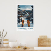 Koperberg Colorado Muurkunst Winter Ski Poster (Keuken)