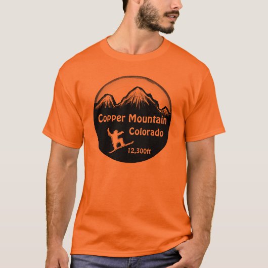 Koperberg Colorado oranje snowbokarton t-shirt (Voorkant)