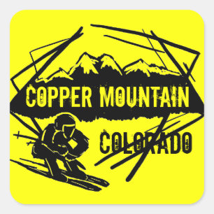 Koperberg Colorado ski gele stickers