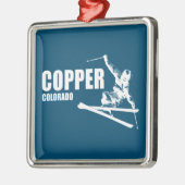Koperberg Colorado Skier Metalen Ornament (Links)