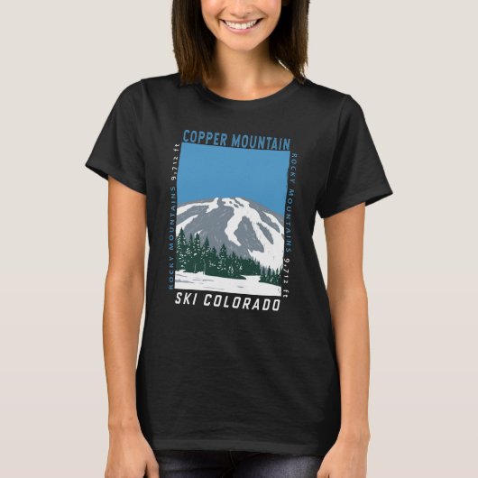 Koperberg Ski Area Colorado  T-Shirt (Voorkant)