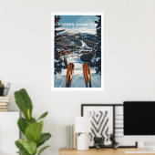 Koperberg Skieprint 1 Poster (Thuiskantoor)