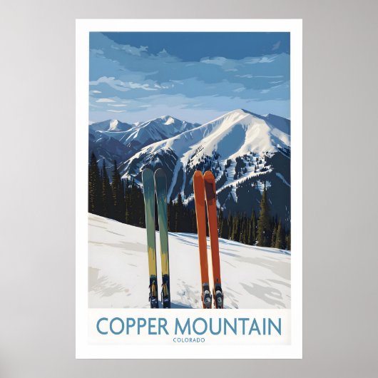 Koperberg Skimuurkunst Skiprint 1 Poster (Voorkant)