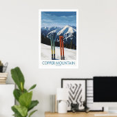 Koperberg Skimuurkunst Skiprint 1 Poster (Thuiskantoor)
