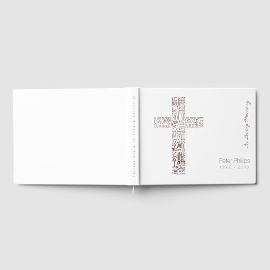 Koperbijbelverzen uit het John 14 Memory Guest Boo Gastenboek (Volledig)