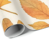 Koperblad Aquarel Herfstbladeren Cadeaupapier (Rol Hoek)