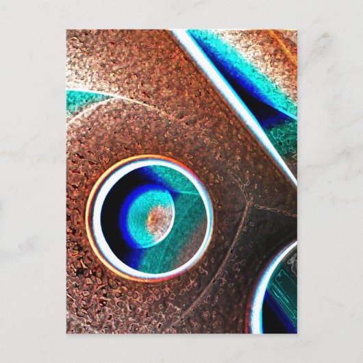 Koperblauw Briefkaart (Voorkant)