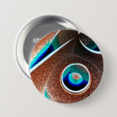 Koperblauw Ronde Button 7,6 Cm (Voorkant /achterkant)