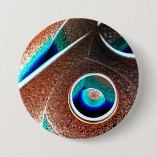 Koperblauw Ronde Button 7,6 Cm