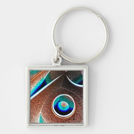 Koperblauw Sleutelhanger (Voorkant)
