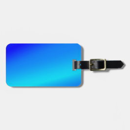 Koperblauwe ombre waterverf abstracte pastel bagagelabel