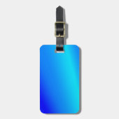 Koperblauwe ombre waterverf abstracte pastel bagagelabel (Voorkant verticaal)