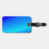 Koperblauwe ombre waterverf abstracte pastel bagagelabel (Achterkant horizontaal)
