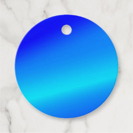 Koperblauwe ombre waterverf abstracte pastel bedankjes labels