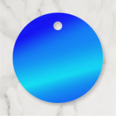 Koperblauwe ombre waterverf abstracte pastel bedankjes labels (Achterkant)