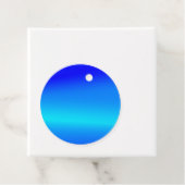 Koperblauwe ombre waterverf abstracte pastel bedankjes labels (In situ)