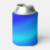 Koperblauwe ombre waterverf abstracte pastel blikjeskoeler (Blikje Voorkant)