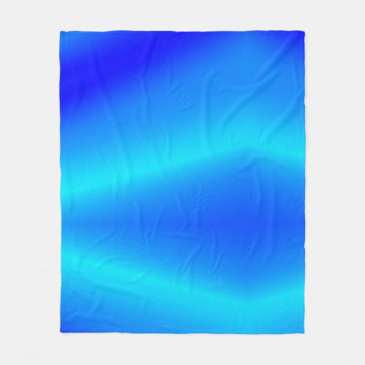 Koperblauwe ombre waterverf abstracte pastel fleece deken (Voorkant)