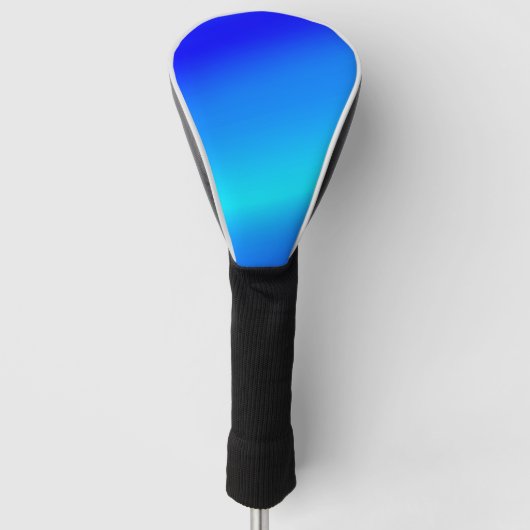Koperblauwe ombre waterverf abstracte pastel golfheadcover (Voorkant)