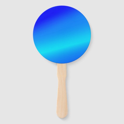 Koperblauwe ombre waterverf abstracte pastel handwaaier (Voorkant)