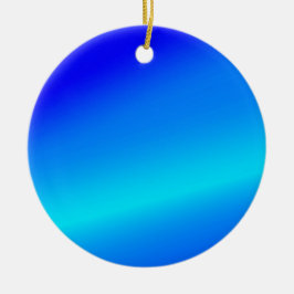 Koperblauwe ombre waterverf abstracte pastel keramisch ornament