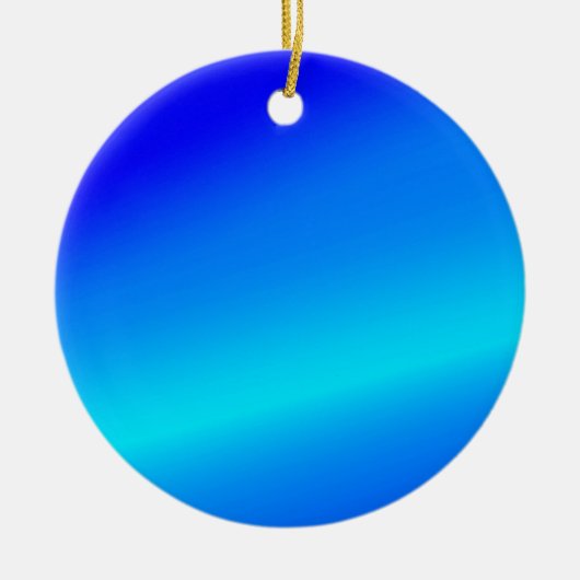 Koperblauwe ombre waterverf abstracte pastel keramisch ornament (Voorkant)