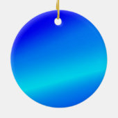 Koperblauwe ombre waterverf abstracte pastel keramisch ornament (Achterkant)