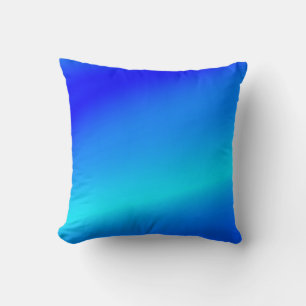 Koperblauwe ombre waterverf abstracte pastel kussen