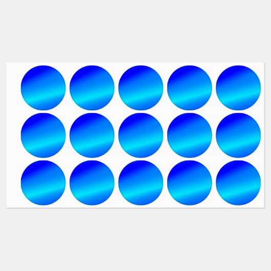 Koperblauwe ombre waterverf abstracte pastel labels (Vel)