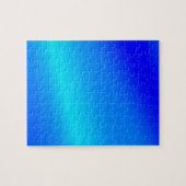 Koperblauwe ombre waterverf abstracte pastel legpuzzel (Horizontaal)