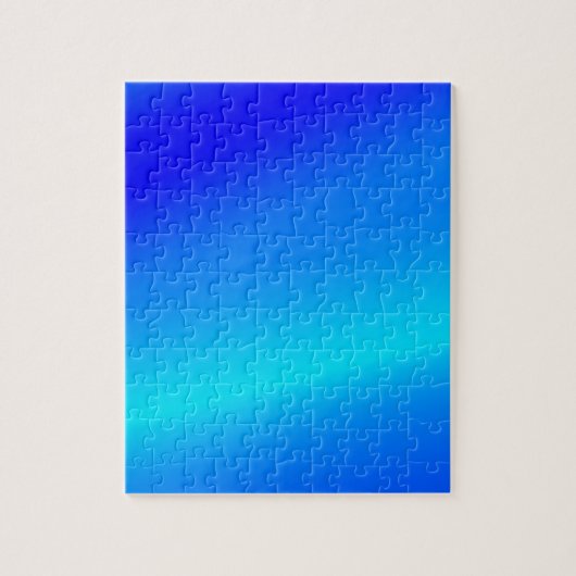Koperblauwe ombre waterverf abstracte pastel legpuzzel (Verticaal)