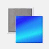 Koperblauwe ombre waterverf abstracte pastel magneet (Voorkant / Achterkant)