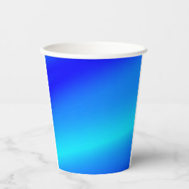 Koperblauwe ombre waterverf abstracte pastel papieren bekers