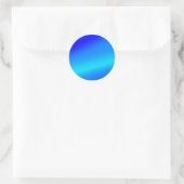 Koperblauwe ombre waterverf abstracte pastel ronde sticker (Tas)