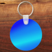 Koperblauwe ombre waterverf abstracte pastel sleutelhanger (Voorkant)