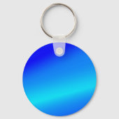 Koperblauwe ombre waterverf abstracte pastel sleutelhanger (Achterkant)