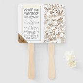 Koperblazer / Mocha Mousse Menu Handwaaier (Voorkant en achterkant)