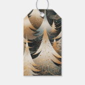 Koperbomen in een bospatroon cadeaulabel (Voorkant)