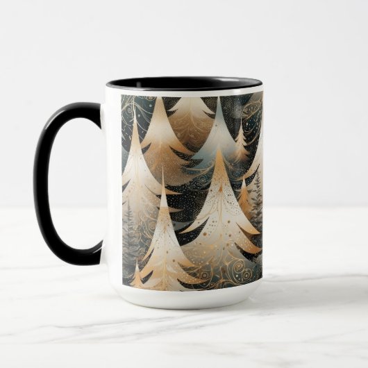 Koperbomen in een bospatroon mok (Links)