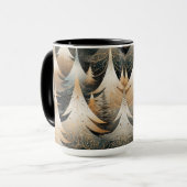 Koperbomen in een bospatroon mok (Voorkant links)