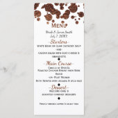 Koperbrons Modern Glamour Confetti Menu (Voorkant)