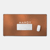 Koperbrons Shine Stijlvolle FAUX FOLIE GROOT Bureaumat (Keyboard & Muis)