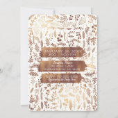 Koperbronzen goudfolie Modern Baby shower Foto Kaart (Achterkant)