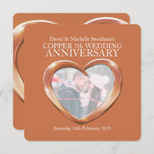 Koperbruiloft 7 jaar uitnodiging