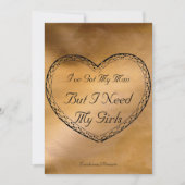 Koperbruiloft Ik heb mijn Man - Harteuitnodiging Kaart (Voorkant)