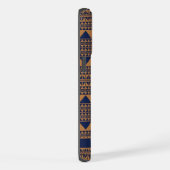 koperbruin donker marineblauw aztec iPhone hoesje (Rechterkant)