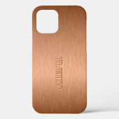Koperbruin geborsteld aluminium Hoesje-M Case-Mate iPhone Case (Achterkant)