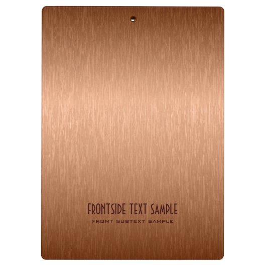 Koperbruin metallisch uiterlijk klembord (Achterkant)